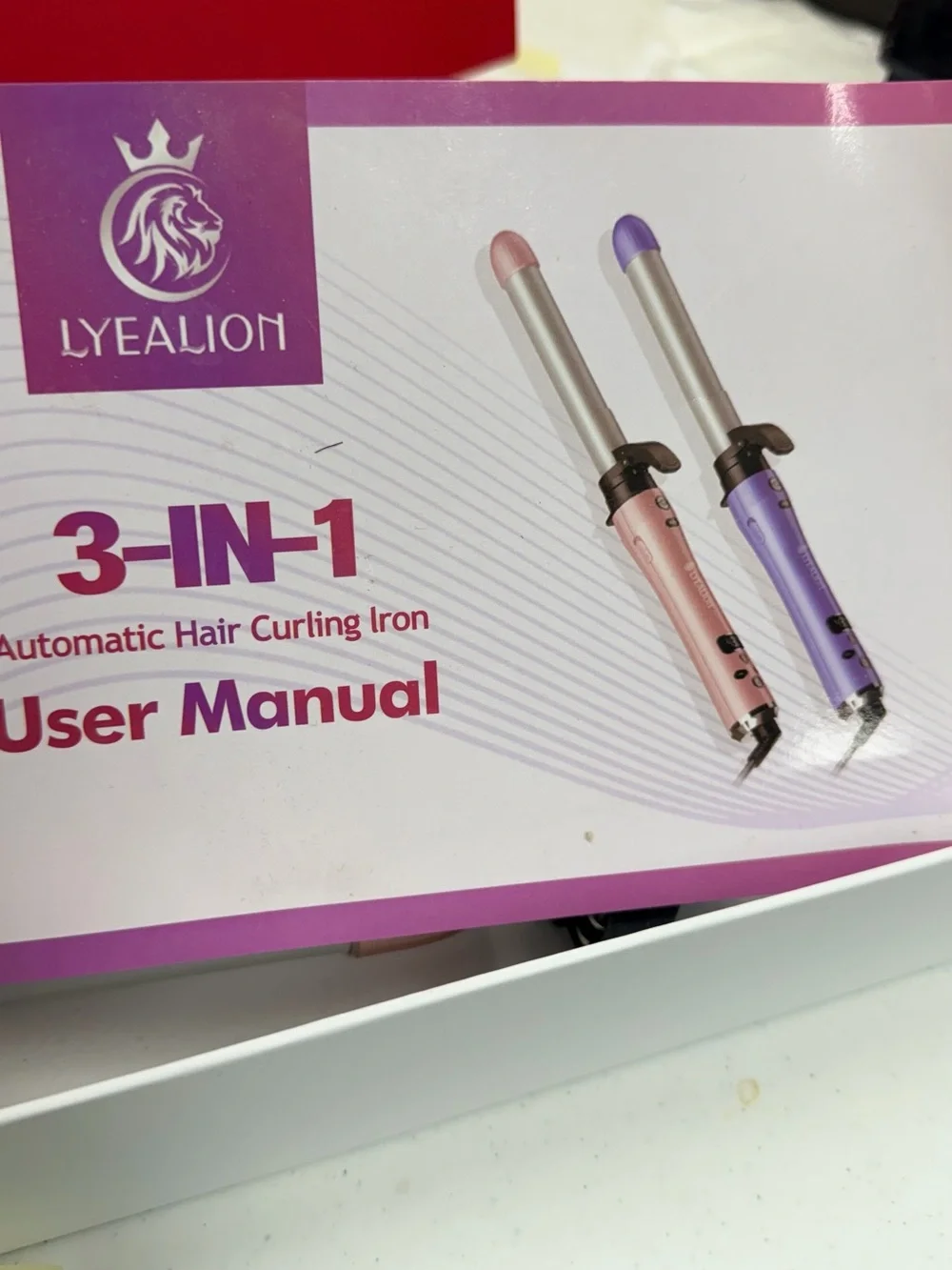 Pink & Purple 3-in-1 Automatic Hair Curling Iron